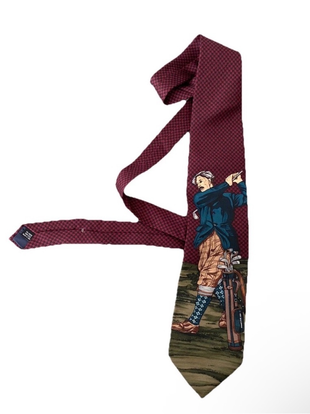 Zianetti Tie Silk Golfer Golfing Classic Novelty